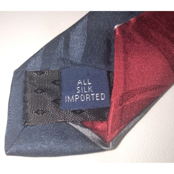 Status Quo Men's Paisley Patch Block Medallion 100% Silk Multi Color Necktie 57" - Picture 6 of 10